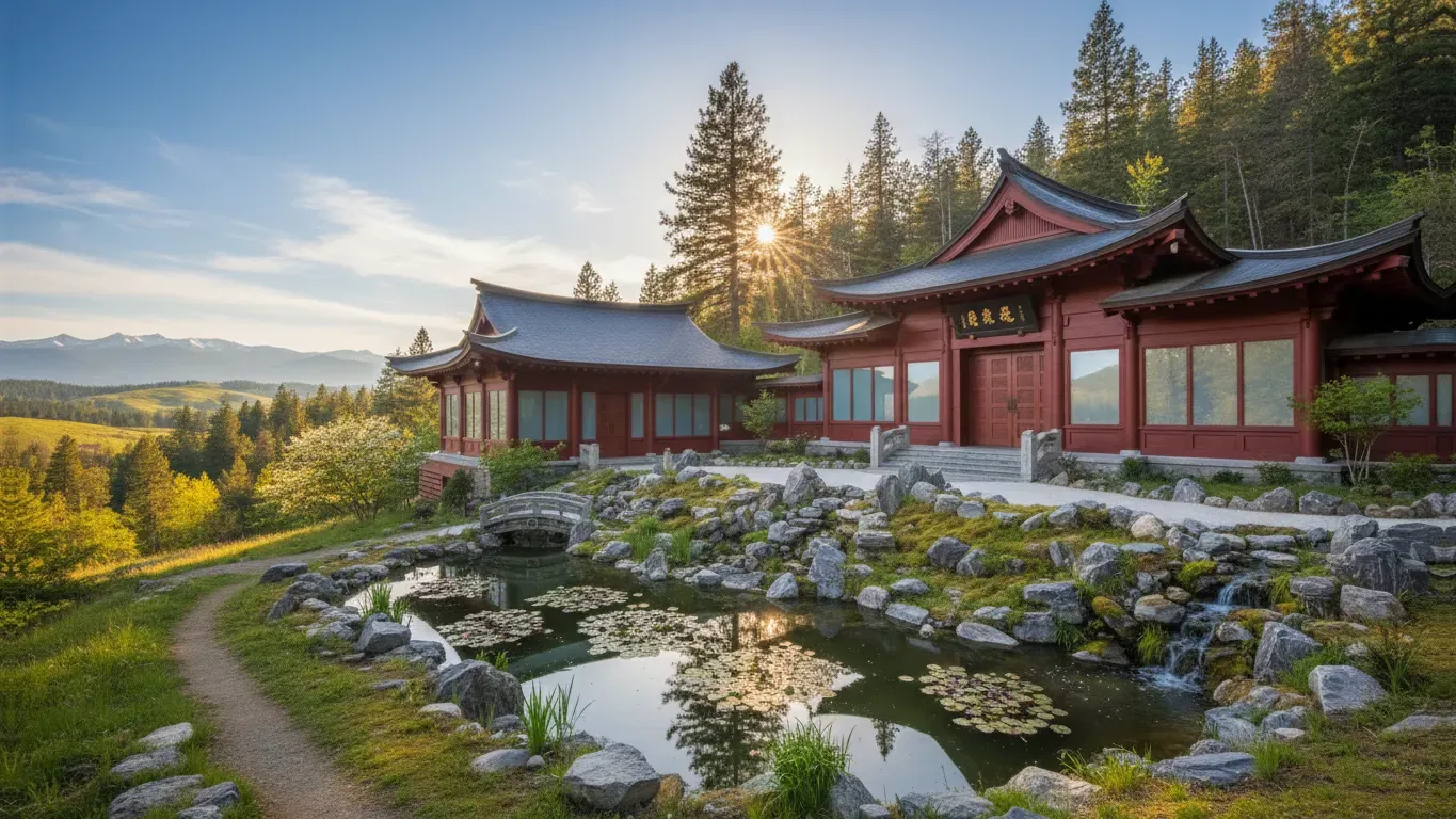 Senshin Buddhist Temple — Located in Los Angeles, this temple is situated within an urban environment.