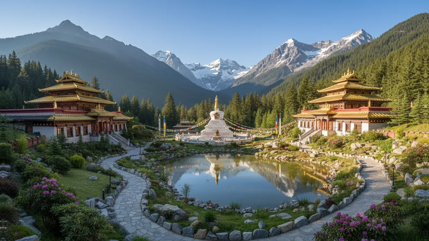 Tashi Choling Center for Buddhist Studies — The center is located in Ashland, Oregon, offering a peaceful environment conducive to spiritual practice. The specific landscape details are not provided, but the region is known for its natural beauty.