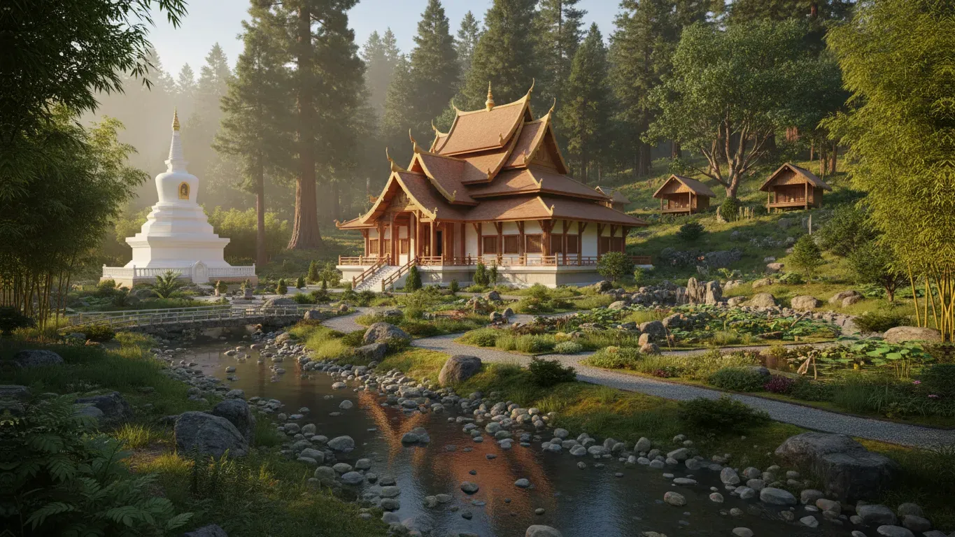 Wat Lao Navaram Buddhist Monastery — The monastery is located in San Diego, California, on Manning Street.