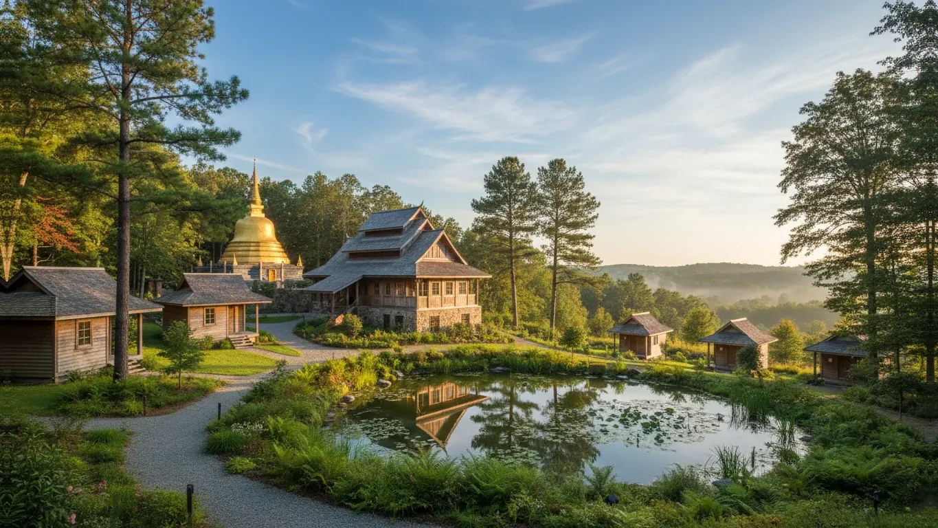 Wat Pah Theravada Ram — Located in Westminster, California, the center provides a tranquil setting within a suburban environment. It offers a quiet escape from the surrounding city, allowing visitors to focus on their practice without significant distractions.
