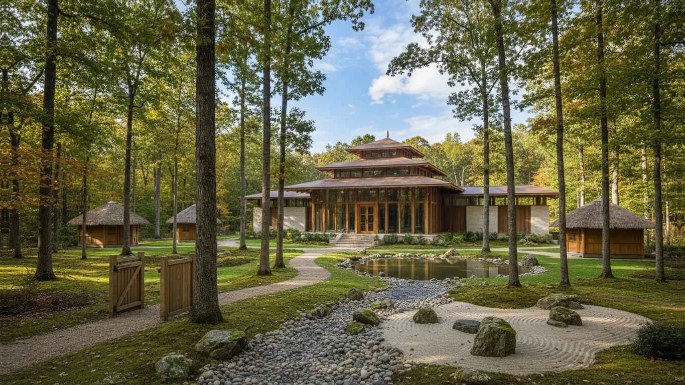 Wat Thormikaram of Rhode Island — Located in Providence, Rhode Island, the center is part of the urban landscape.
